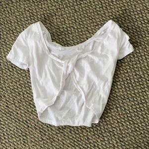Aerie distress twist-back t-shirt